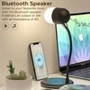 PROMATE LumiQi LED stalinė lempa su belaidžiu įkrovimu ir „Bluetooth“ garsokalbis