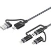 „Promate PentaPower“ universalus laidas 6 viename USB-C(A) / micro / Lightning / 1,2 m