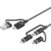 „Promate PentaPower“ universalus laidas 6 viename USB-C(A) / micro / Lightning / 1,2 m