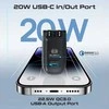„Promate PowerPack-10i“ įkroviklis-išorinė baterija 22 W / 10000 mAh / USB-C / QC3.0 / iWatch 2,5 W / 220 V ES/JAV/JK