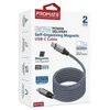 „Promate“ spyruoklinis magnetinis kabelis USB-C 60WPD / 1,2m