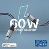 „Promate“ spyruoklinis magnetinis kabelis USB-C 60WPD / 1,2m