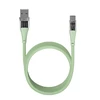 Qualo QTCN-AC-04 Transparent Nylon Cable USB-A – USB-C / 60W / 1.5m / žalias
