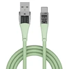 Qualo QTCN-AC-04 Transparent Nylon Cable USB-A – USB-C / 60W / 1.5m / žalias