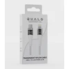 Qualo QTCN-CL-00 permatomas nailono laidas USB-C – Lightning / 12W / 1.5m / baltas