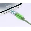 Qualo QTCN-CL-04 permatomas nailono kabelis USB-C - Lightning / 12W / 1.5m / žalias