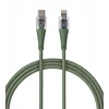 Qualo QTCN-CL-04 Transparent Nylon Cable USB-C - Lightning / 12W / 1.5m / žalias