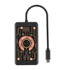HUB USB Baseus QUALO Transparent HUB USB-C HDMI su funkcija ładowarki bezprzewodowej QTPB5-HUB-18 juoda