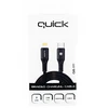 USB kabelis Quick USB-C - Lightning 1,5 m juodas (4752168141229)