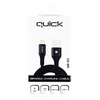 USB kabelis Quick USB-A - Lightning 1,5 m juodas (4752168141243)