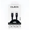 USB kabelis Quick USB-C - USB-C 1,5 m juodas (4752168141267)