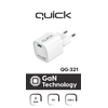 Quick Greitas QG-321 GaN USB-C įkroviklis 30 W