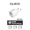 Quick QG-322 GaN Charger USB-C / USB 30W