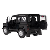 Land Rover Defender juoda RASTAR modelis 1:14 Zdalnie sterowanie auto + Pilot 2,4 GHz + Ręcznie otwierane drzwi