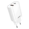 Remax RP-U37 sieninis įkroviklis USB - USB-C 18W - Baltas