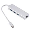 „RoGerAD15642“ USB-C šakotuvas - skirstytuvas 3 x USB 3.0 / RJ45