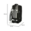 Roger Kelioninė kuprinė lėktuvui vandeniui atsparus USB kabelis 45x16x28cm juoda
