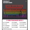 Klaviatūra Roger RoGer K80 Gaming su laidu Mechaninė klaviatūra RGB / USB