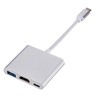 RoGer Multimedia Adapteris Type-C prie HDMI (4K @ 30Hz, 1080P @ 60Hz) + USB 3.0 Sidabrinis