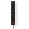 Roger Nedis EXSO630F2BK - 3 m - Indoor - IP20 - Juodas - 6 AC outlet(s) - 230 V