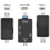 Atminties kortelė „RoGer OTG USB-C/USB/microUSB“ kortelių skaitytuvas TF / SD + USB 2.0