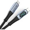 RoGer PD24VB USB-C 4.0 kabelis su voltmetru PD240W / 40Gbps / 8K60Hz / 1m