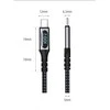 RoGer PD24VB USB-C 4.0 kabelis su voltmetru PD240W / 40Gbps / 8K60Hz / 1m