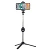 RoGer Selfie Stick + trikojo stovas su Bluetooth nuotolinio valdymo pultu