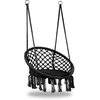 Boho stiliaus pakabinamas krėslas 80 cm | 150 kg | spalva: juoda