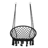 Boho stiliaus pakabinamas krėslas 80 cm | 150 kg | spalva: juoda
