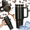 Roger Termo puodelis ze słomką i laikikliu termos 1200ml juoda