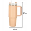 Roger Termo puodelis ze słomką i laikikliu termos 1200ml róż pudrowy