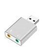 „RoGer“ USB garso plokštė su mikrofono įvestimi / Virtual 7.1 / sidabrinis