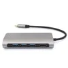 „RoGer“ USB-C šakotuvas 8in1 su USB-C PD / USB 3.0 x2 / RJ45 / HDMI / SD / TF kortelių skaitytuvu