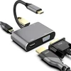 „RoGer“ USB-C multimedijos adapteris, HDMI 4K@30Hz / VGA 1080p / USB 3.0 / USB-C PD
