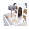 KIK MDF medinis lėlių namelis + baldai 78cm juodas LED