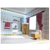 KIK MDF medinis lėlių namelis + baldai 78cm juodas LED