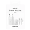 Įkroviklis Samsung EP-T1510XWEGEU 15W + kabelis Type-C 1m baltas