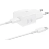 Įkroviklis Samsung EP-T2510XWEGEU 25W + USB-C kabelis baltas