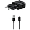 EP-TA200EBE + ECB-DU4EBE Samsung 15W kelioninis įkroviklis + microUSB duomenų kabelis juodas (OOB masinis)
