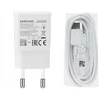 112803 EP-TA800EWE + EP-DA705BWE Samsung 25W Travel Charger + USB-C/USB-C Data Cable baltos spalvos be pakuotės