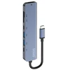 Savio AK-82 interface hub USB Type-C 5000 Mbit/s Juodas