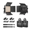 Sieninis šviestuvas Neewer Naujesnis 660 Bi Color LED studijinis komplektas, dvi 40W 3200-5600K lempos + stovai + vartai