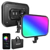 Sieninis šviestuvas Neewer Naujesnis RGB168 RGB LED studijinis komplektas, dvi 60W 2500-8500K lempos + stovai