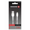 USB kabelis Swissten USB-A - Lightning 1 m, baltas (SW-BA-LIGH-3A-1M-WH)