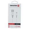 SWISSTEN duomenų kabelis USB - USB-C 3.1 (7mm) baltas 1.5m