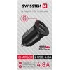 SWISSTEN CL adaptér do auta 2x USB-A juoda