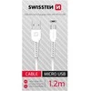 Swissten duomenų kabelis USB / Micro USB 1,2 m