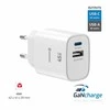 „Swissten Edge GaN“ kelioninis įkroviklis GaN USB-C PD 45W + USB-A 18W QC