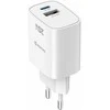 Swissten Edge GaN Travel Charger GaN USB-C PD 20W + USB-A 18W QC
